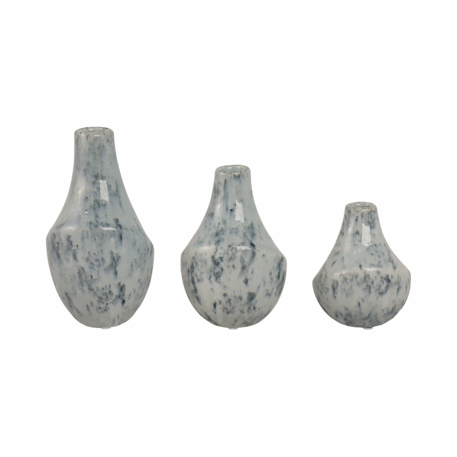 5" / 7" / 9" Klamath Ceramic Vases (Set of 3) - Multi