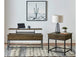 723778-S2 Byers 2-piece Lift Top Coffee and End Table Set Brown Oak