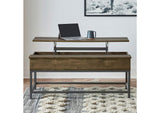 723778 Byers Engineered Wood Lift Top Coffee Table Brown Oak