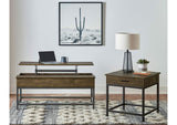 723778 Byers Engineered Wood Lift Top Coffee Table Brown Oak