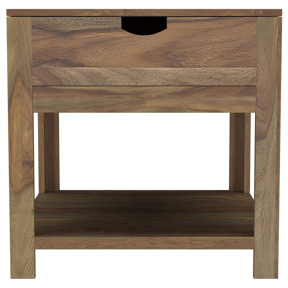 723887 Esther 1-drawer Solid Wood Side End Table Natural Sheesham