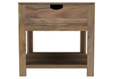 723887 Esther 1-drawer Solid Wood Side End Table Natural Sheesham