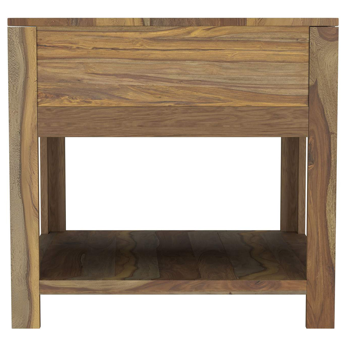 723887 Esther 1-drawer Solid Wood Side End Table Natural Sheesham