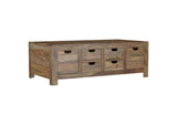 723888 Esther 6-drawer Solid Wood Coffee Table Natural Sheesham