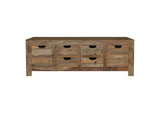 723888 Esther 6-drawer Solid Wood Coffee Table Natural Sheesham