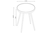 723918-S3 Kaelyn 4-piece Round Coffee and End Table Set Gold