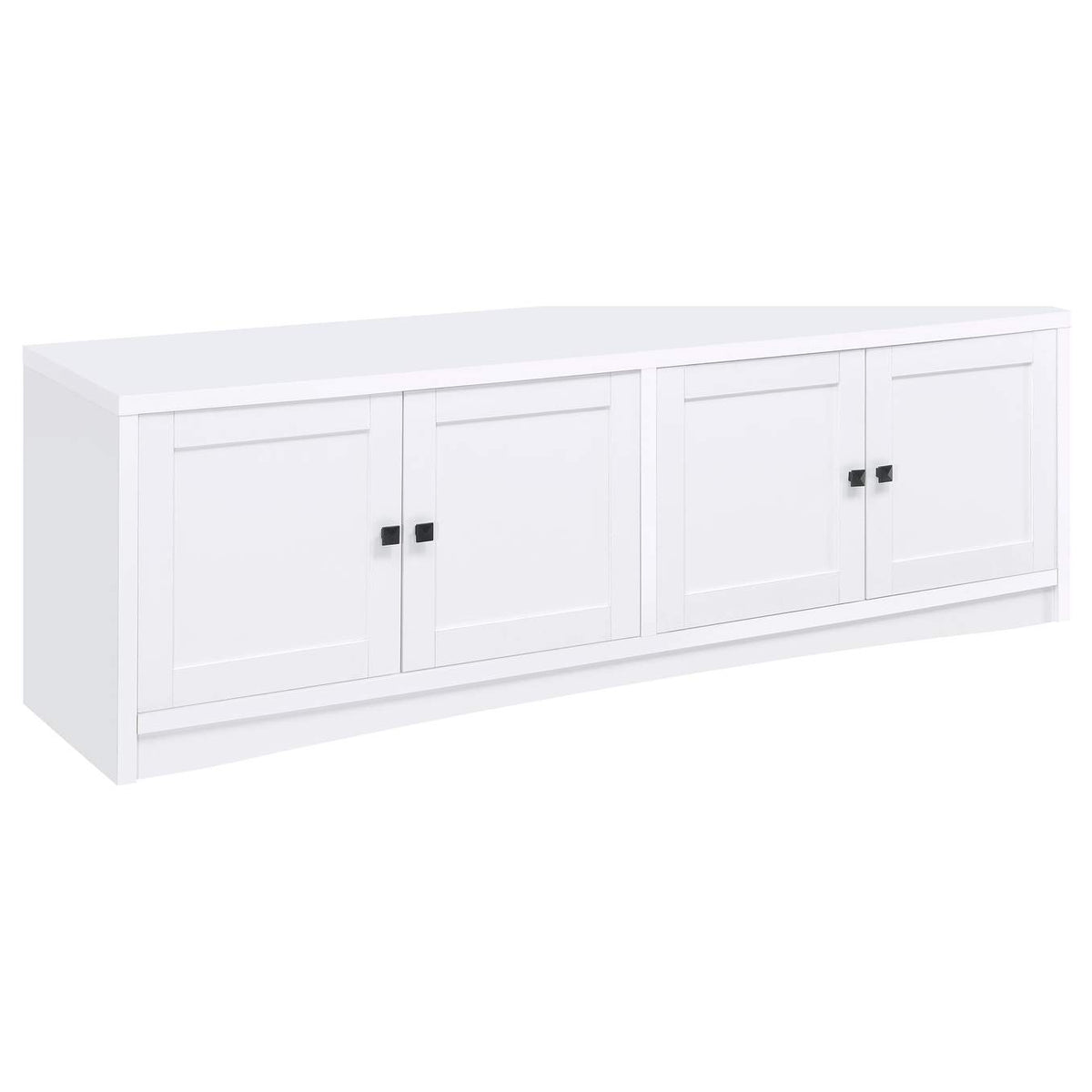 724113-SET Laughlin 3-piece Entertainment Center TV Stand White