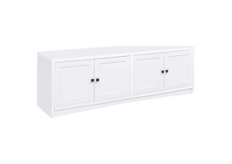 724113-SET Laughlin 3-piece Entertainment Center TV Stand White