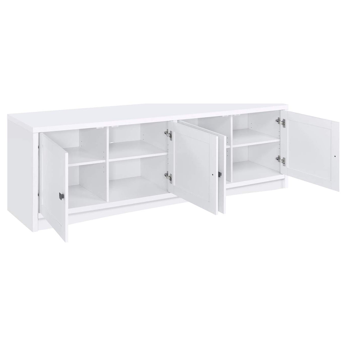 724113-SET Laughlin 3-piece Entertainment Center TV Stand White