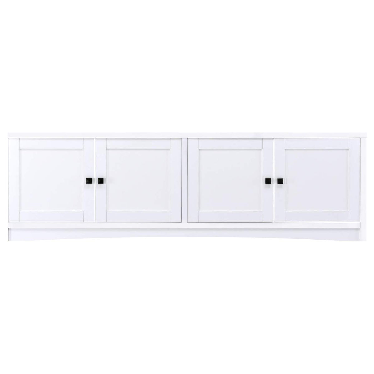 724113-SET Laughlin 3-piece Entertainment Center TV Stand White