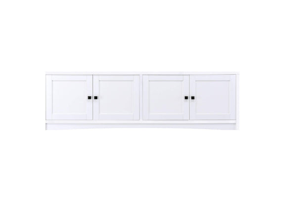 724113-SET Laughlin 3-piece Entertainment Center TV Stand White