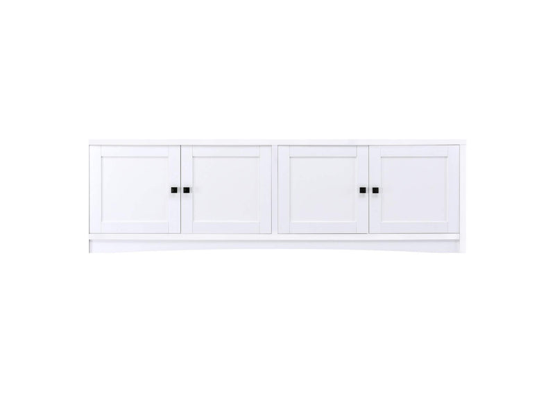 724113-SET Laughlin 3-piece Entertainment Center TV Stand White