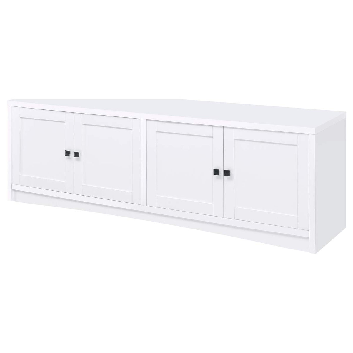 724113-SET Laughlin 3-piece Entertainment Center TV Stand White
