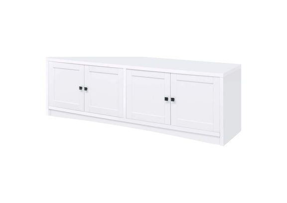 724113-SET Laughlin 3-piece Entertainment Center TV Stand White