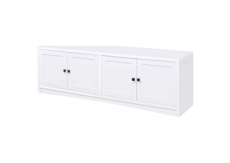 724113-SET Laughlin 3-piece Entertainment Center TV Stand White