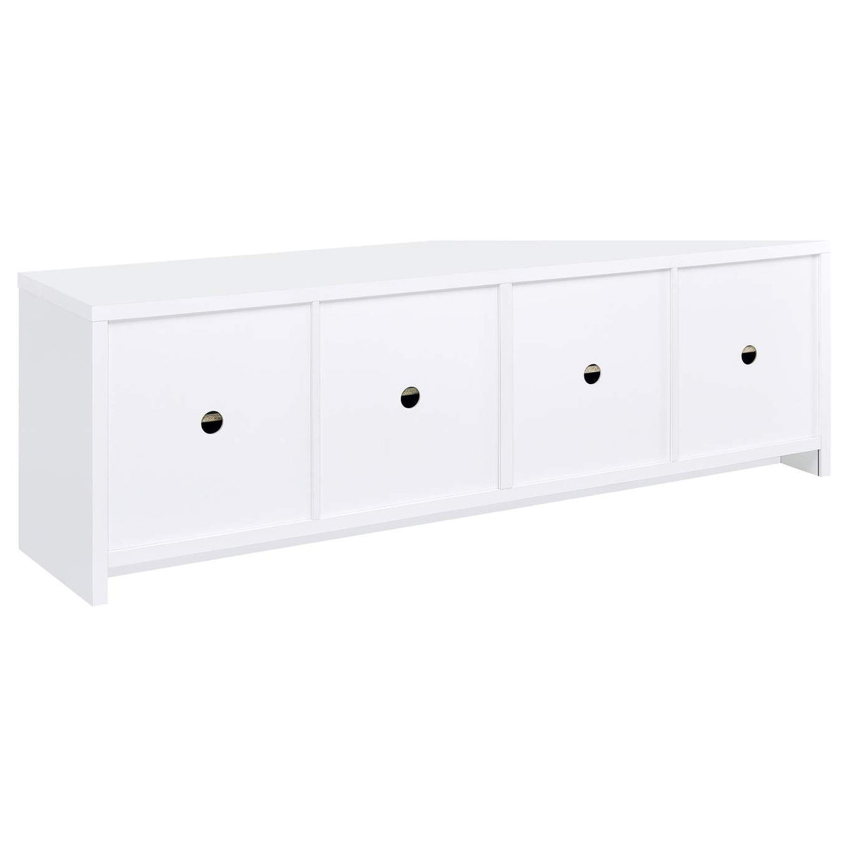 724113-SET Laughlin 3-piece Entertainment Center TV Stand White