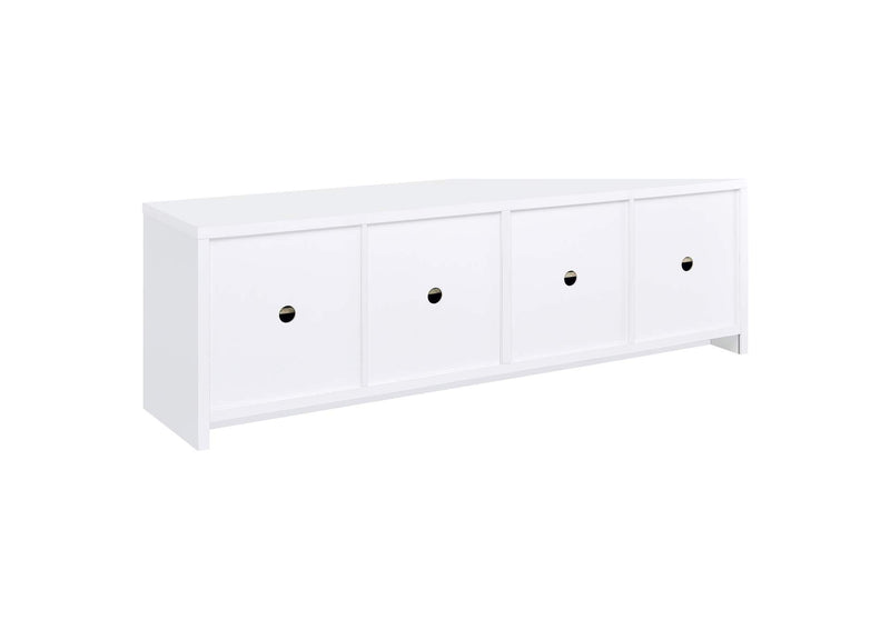 724113-SET Laughlin 3-piece Entertainment Center TV Stand White
