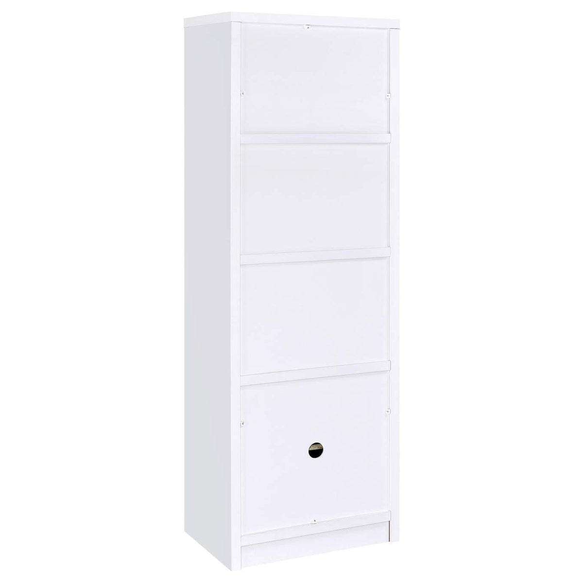 724113-SET Laughlin 3-piece Entertainment Center TV Stand White