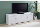 724113 Laughlin 4-door Engineered Wood 78-inch TV Stand White