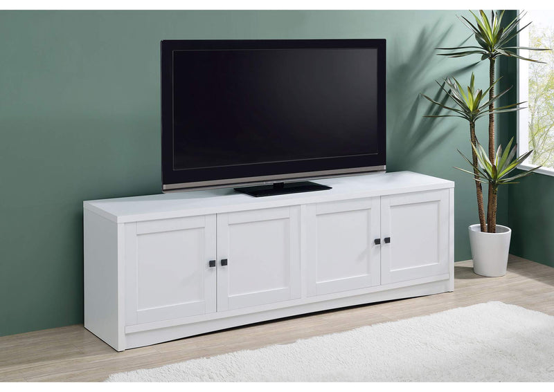 724113 Laughlin 4-door Engineered Wood 78-inch TV Stand White