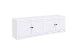 724113 Laughlin 4-door Engineered Wood 78-inch TV Stand White