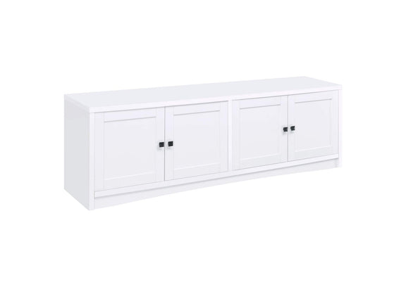 724113 Laughlin 4-door Engineered Wood 78-inch TV Stand White