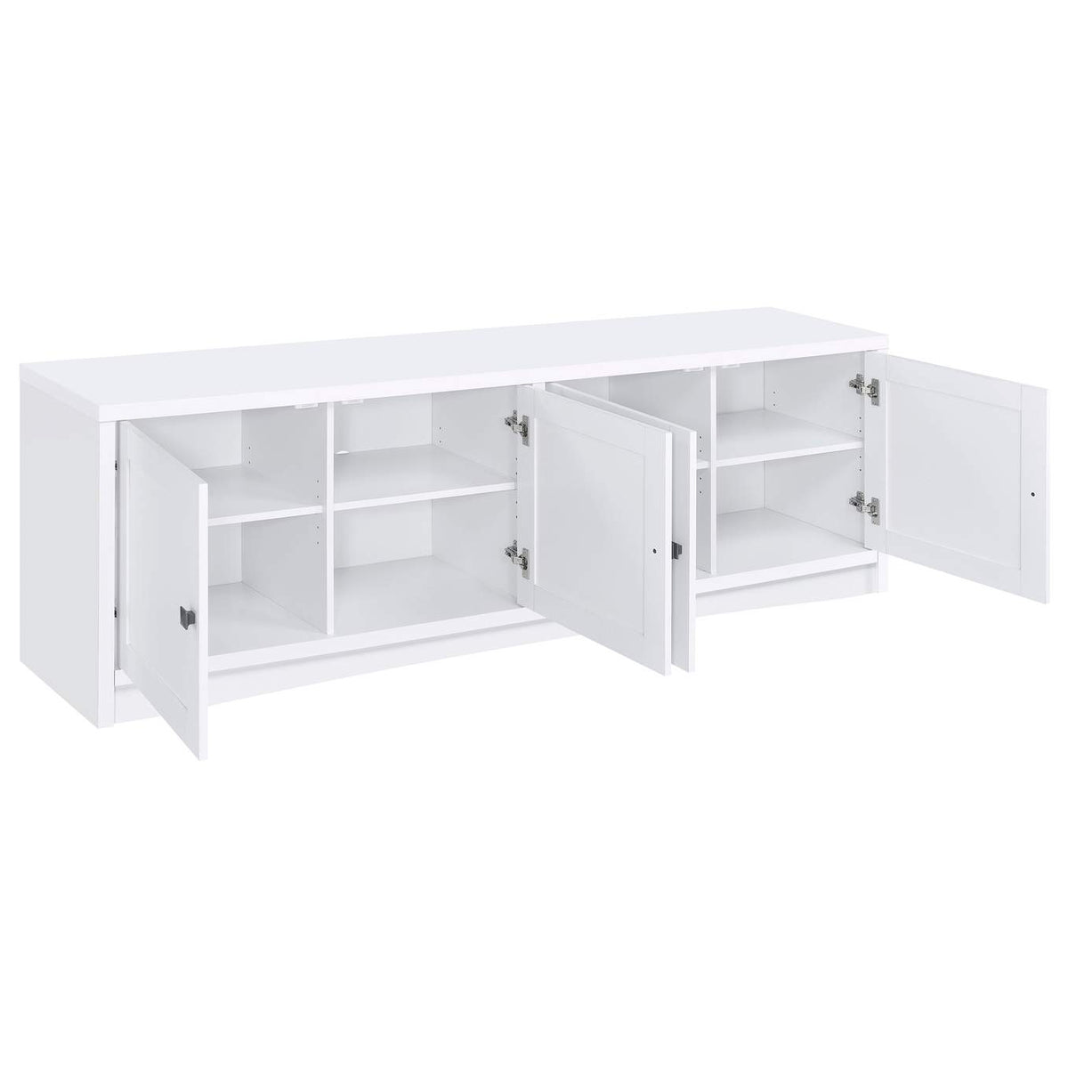724113 Laughlin 4-door Engineered Wood 78-inch TV Stand White
