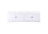 724113 Laughlin 4-door Engineered Wood 78-inch TV Stand White