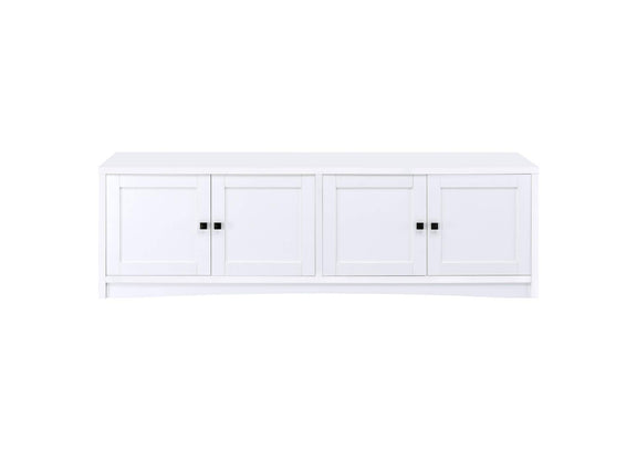 724113 Laughlin 4-door Engineered Wood 78-inch TV Stand White