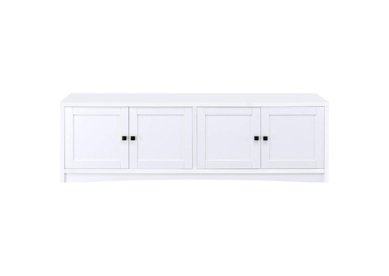 724113 Laughlin 4-door Engineered Wood 78-inch TV Stand White