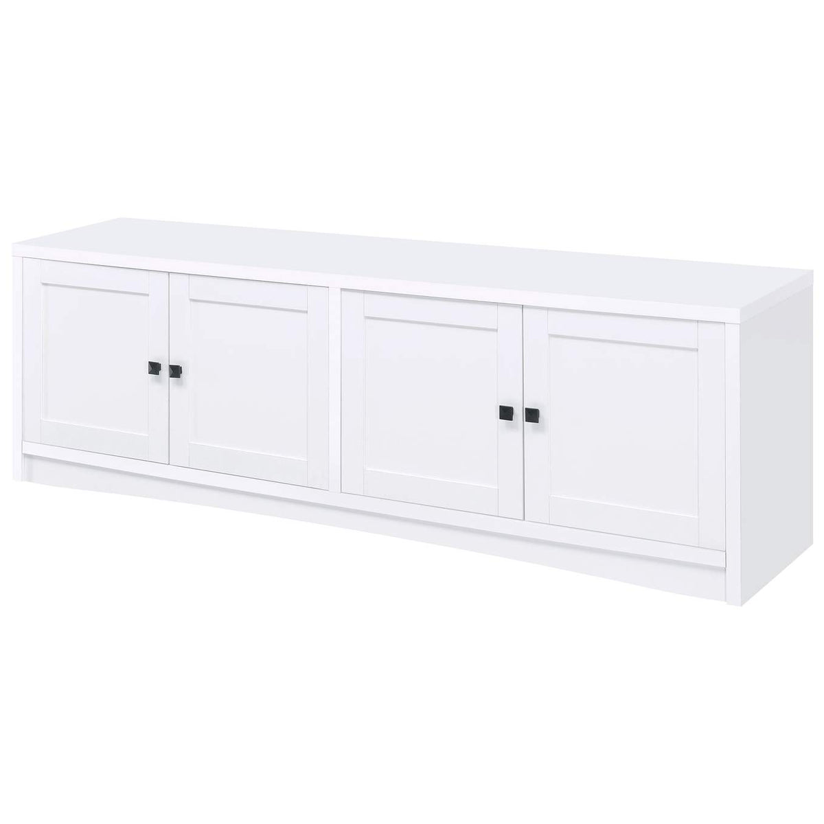 724113 Laughlin 4-door Engineered Wood 78-inch TV Stand White