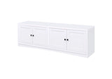 724113 Laughlin 4-door Engineered Wood 78-inch TV Stand White