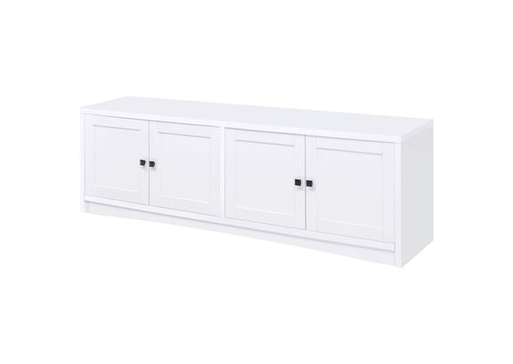 724113 Laughlin 4-door Engineered Wood 78-inch TV Stand White
