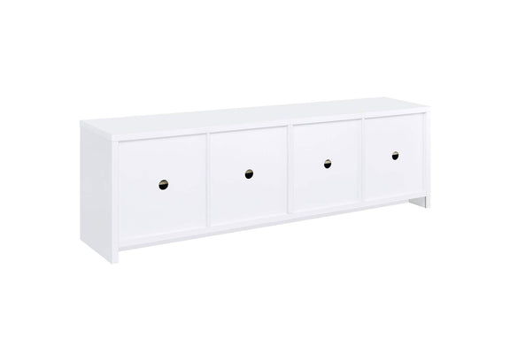 724113 Laughlin 4-door Engineered Wood 78-inch TV Stand White