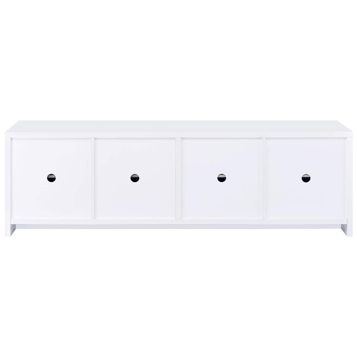 724113 Laughlin 4-door Engineered Wood 78-inch TV Stand White