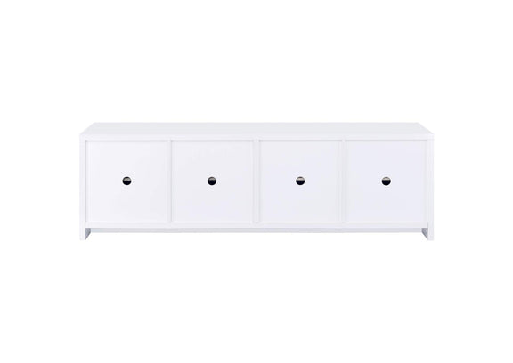 724113 Laughlin 4-door Engineered Wood 78-inch TV Stand White