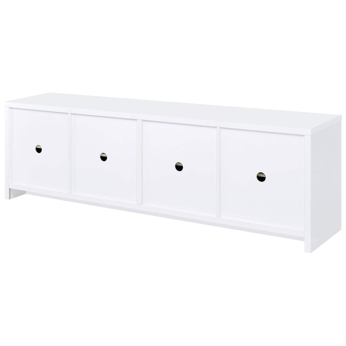 724113 Laughlin 4-door Engineered Wood 78-inch TV Stand White