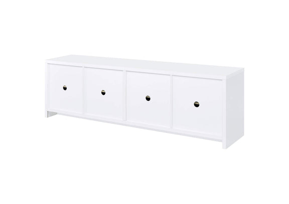 724113 Laughlin 4-door Engineered Wood 78-inch TV Stand White