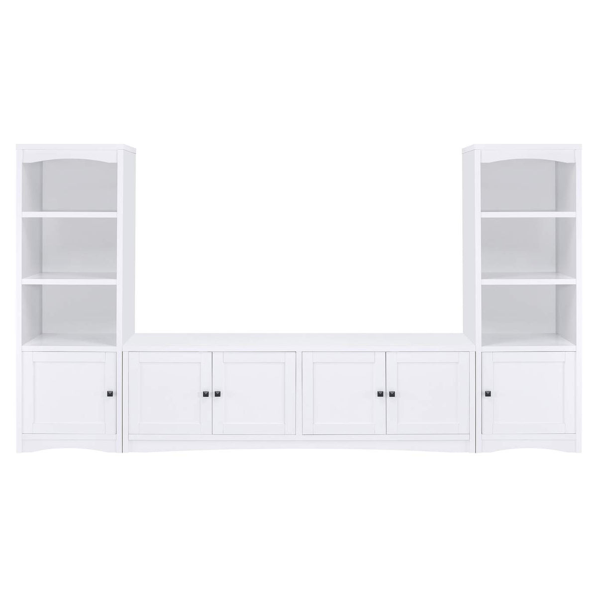 724113 Laughlin 4-door Engineered Wood 78-inch TV Stand White