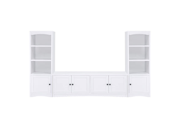 724113 Laughlin 4-door Engineered Wood 78-inch TV Stand White