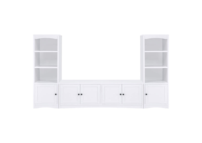 724113 Laughlin 4-door Engineered Wood 78-inch TV Stand White