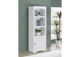 724114 Laughlin 4-shelf Engineered Wood Media Tower White