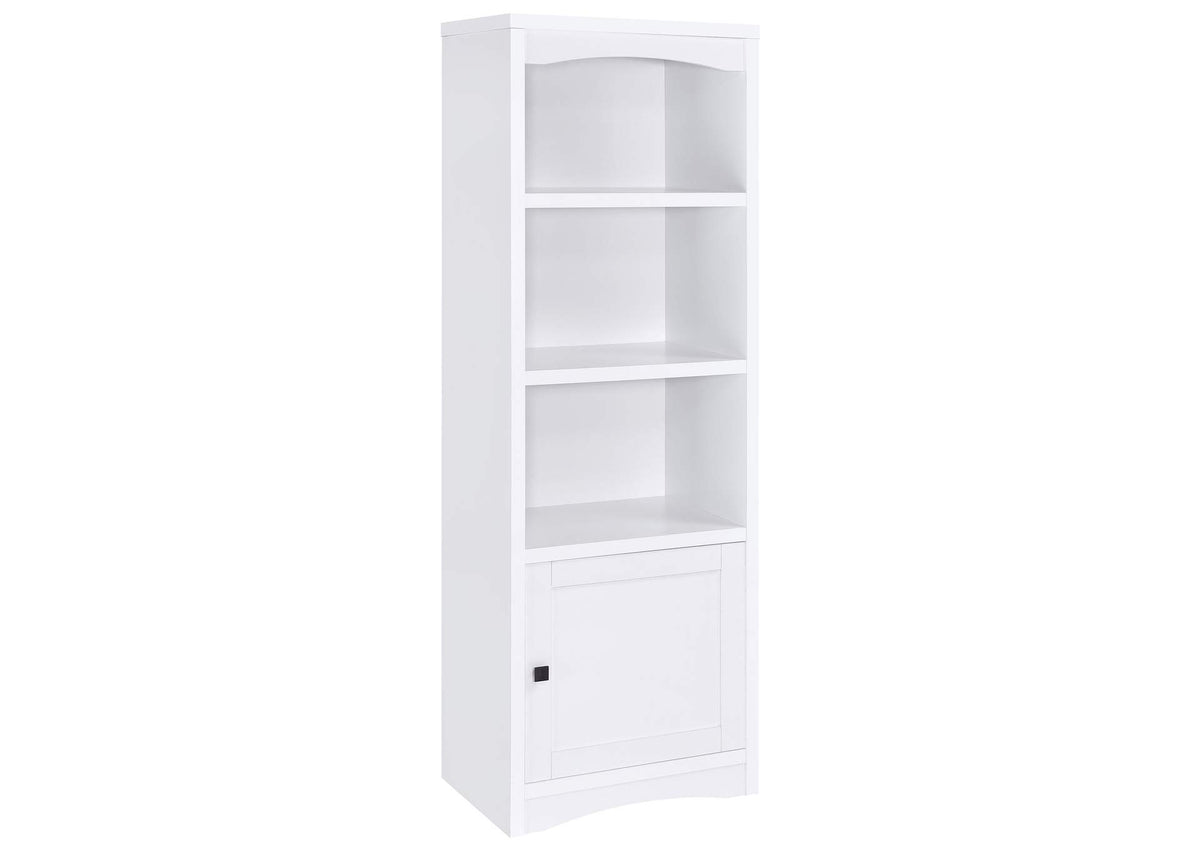 724114 Laughlin 4-shelf Engineered Wood Media Tower White