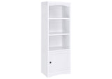 724114 Laughlin 4-shelf Engineered Wood Media Tower White