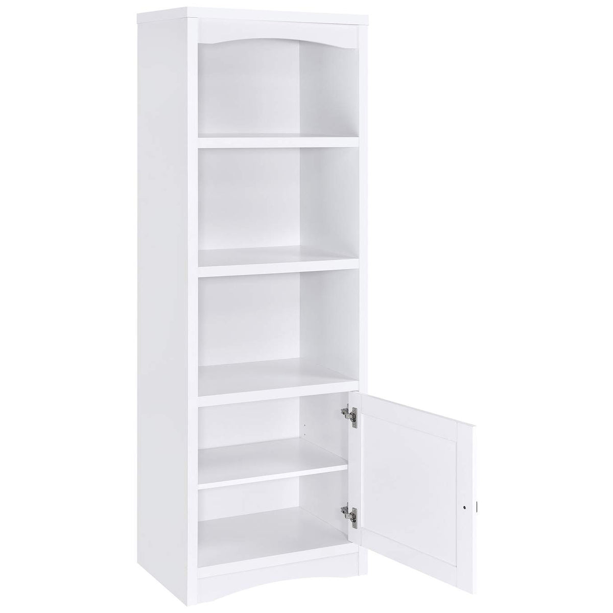 724114 Laughlin 4-shelf Engineered Wood Media Tower White