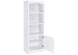 724114 Laughlin 4-shelf Engineered Wood Media Tower White