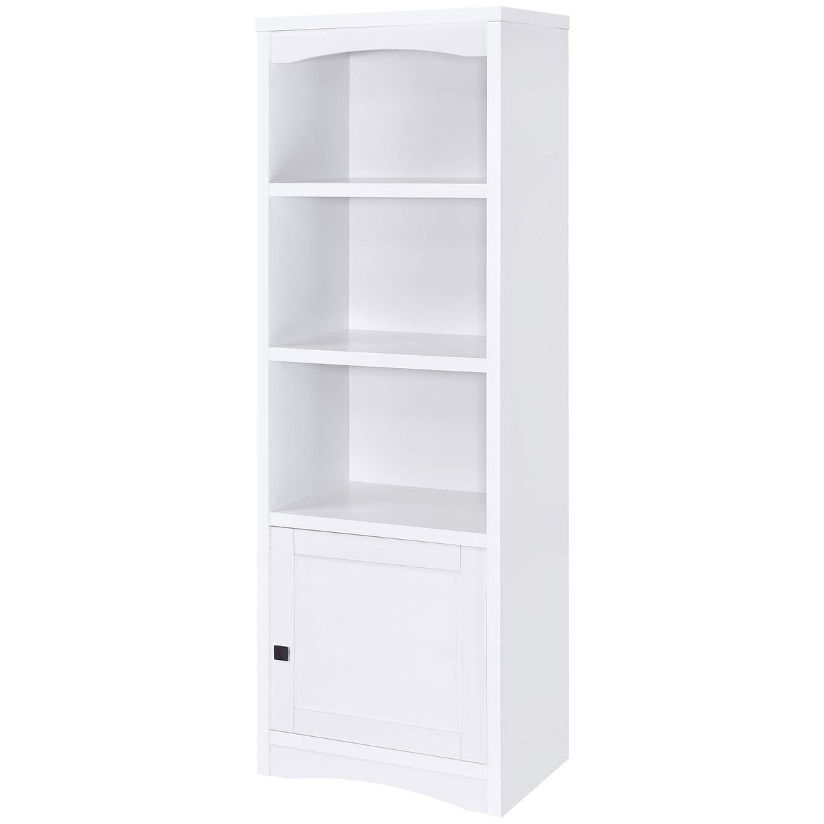 724114 Laughlin 4-shelf Engineered Wood Media Tower White