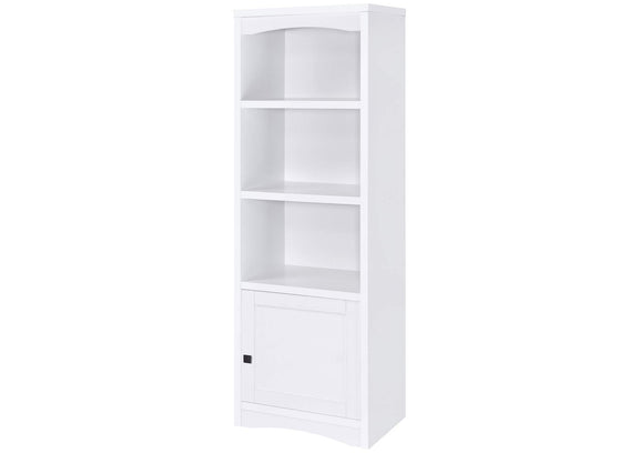 724114 Laughlin 4-shelf Engineered Wood Media Tower White