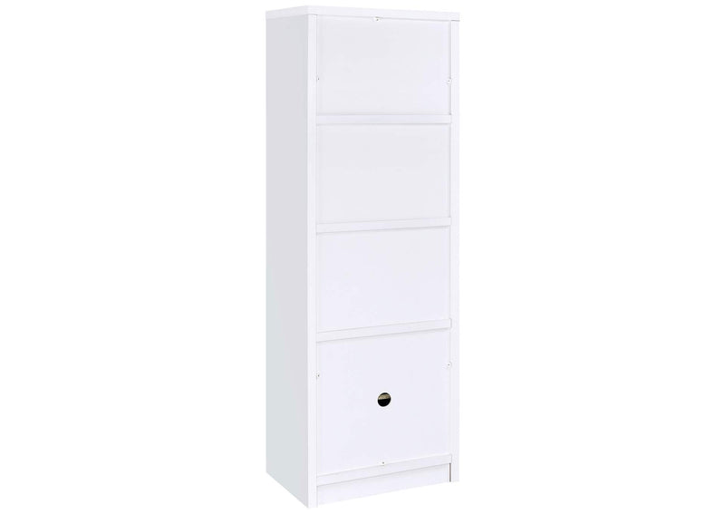 724114 Laughlin 4-shelf Engineered Wood Media Tower White