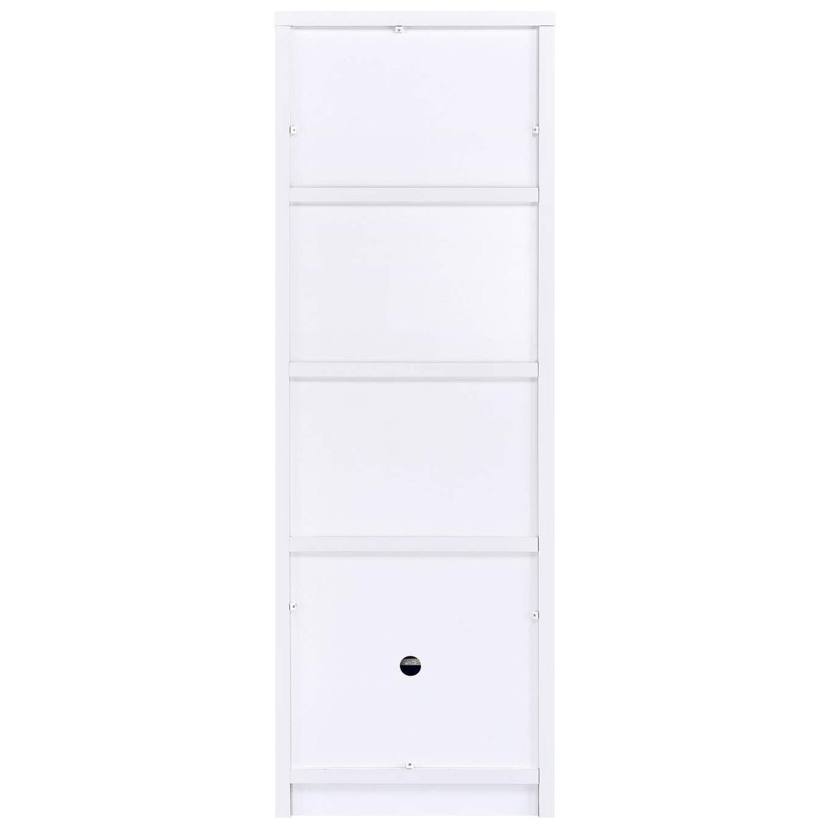724114 Laughlin 4-shelf Engineered Wood Media Tower White